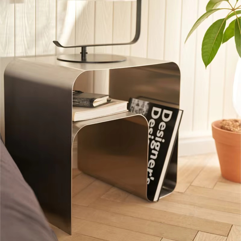 minimalist metal side table